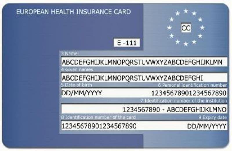 Sample_EHIC_card
